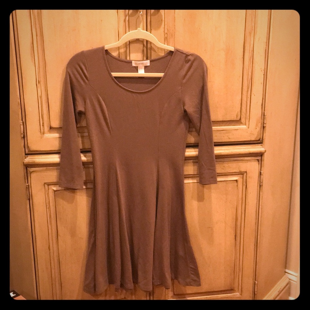 Long Sleeve Tan Dress